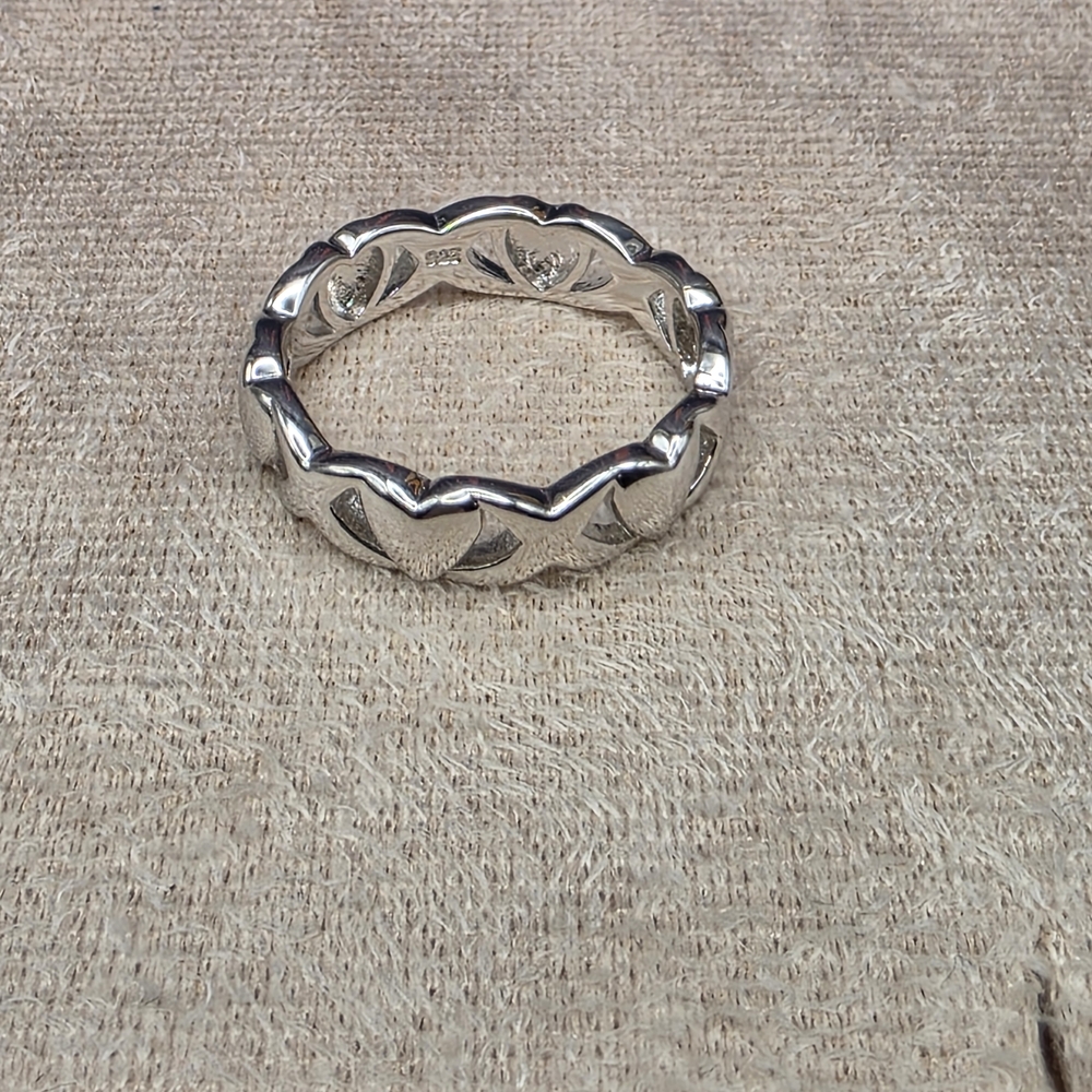 Elegant Silver Love Ring XOXO (010)